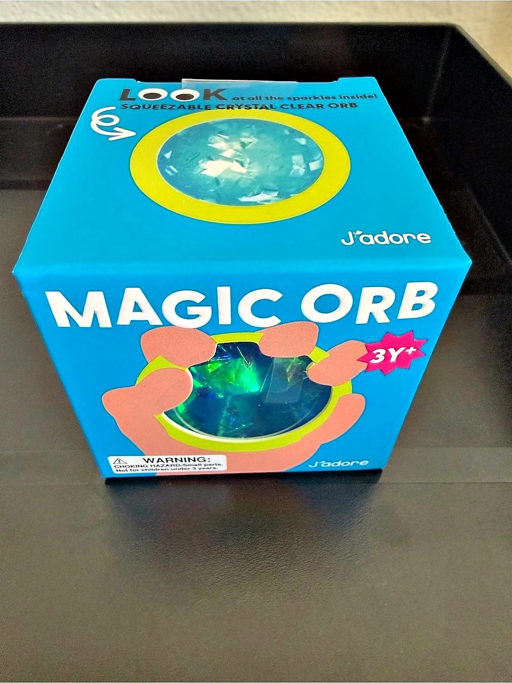 J'adore Magic Orb Toy in Crystal Blue & Green NWT Squishy